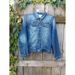 Relativity Jean Jacket Women's  Med Button Down adjustable waist